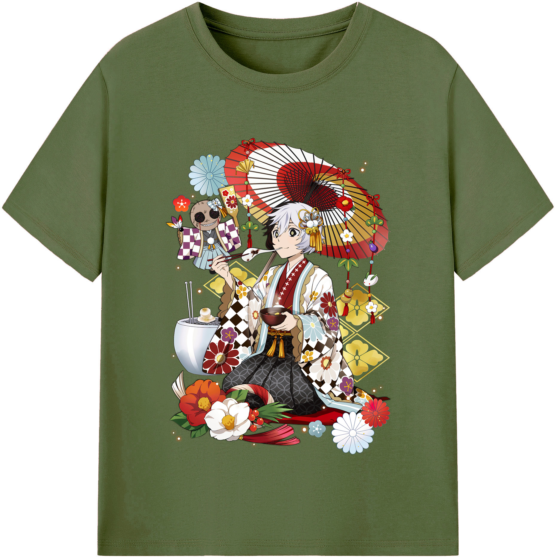 （画像用） 文豪ストレイドッグス Bungo Stray Dogs 綿100％半袖Tシャツ（フロントプリント）